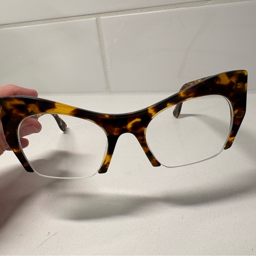 Tortoise Cat Eye Half Rim  Eyeglasses Frame HP081-02 53 21 145